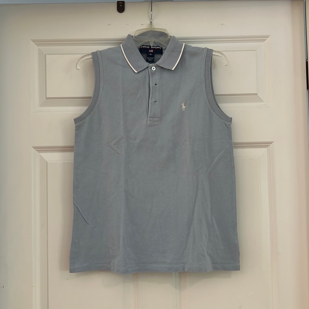 RALPH LAUREN POLO SPORT WOMENS SLEEVELESS POLO TOP